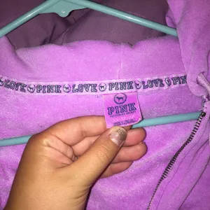 PINK Vintage lavender zip-up hoodie thumbnail 5