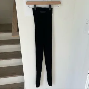 New Fear Of God Essentials Ribbed Legging in Black thumbnail 4