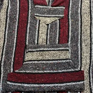 Urban Outfitters MAROON MEXICAN BLANKET DRUG RUG HOODIE thumbnail 3