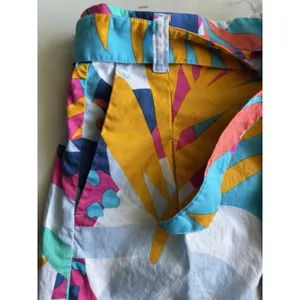J.Crew Tropical Floral Print Tie-Waist Poplin Shorts Size 0 thumbnail 9