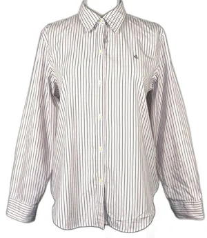 Lauren Ralph Lauren Womens Large Non-Iron Pink Black Striped Button Down Shirt thumbnail 2