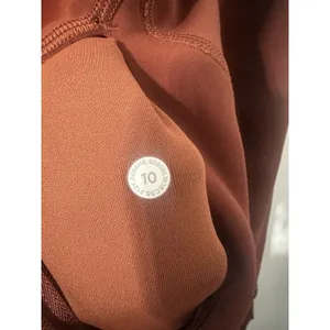 Lululemon Rulu Running Cropped 1/2 Zip Dark Terracotta Womens Athletic Top 10 thumbnail 8