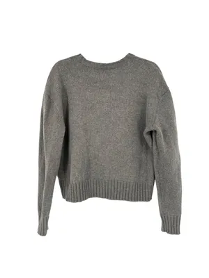 Polo Ralph Lauren Gray Wool Blend Crewneck Sweater Size Large Quiet Luxury thumbnail 6