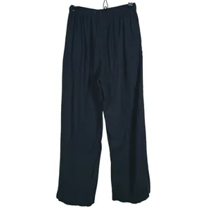 Abercrombie & Fitch Gemma Linen Blend Wide Leg Pant Size XXS Short Black Minimal thumbnail 3