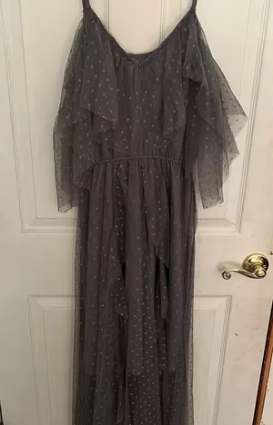Joyfolie Mia Joy Lauryn Gray Dress NWT Women’s Small BOHO thumbnail 3