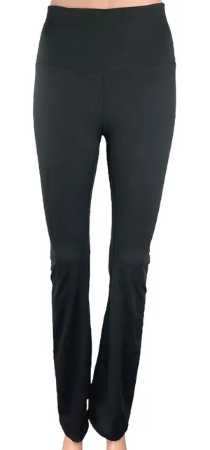 Terez Black Mid Rise Pull On Stretch Yoga Running Flared Athletic Legging Size S thumbnail 1