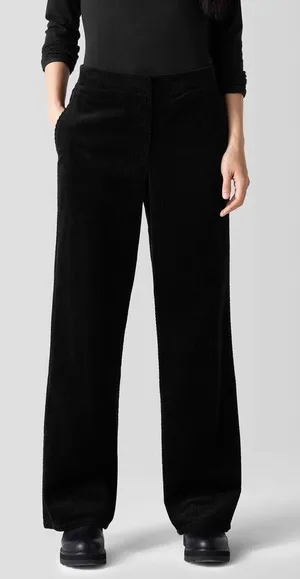 Eileen Fisher Organic Cotton Corduroy Wide-Leg Pant thumbnail 1