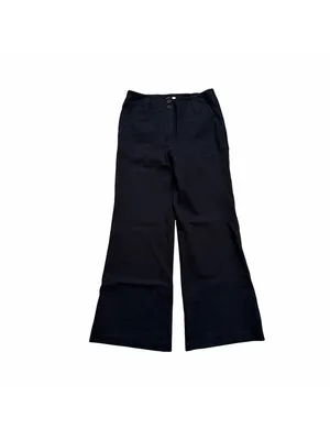 Maeve Anthropologie Naomi Size 8 Black Wide Leg Flare Pants Boho Minimal Classic thumbnail 2