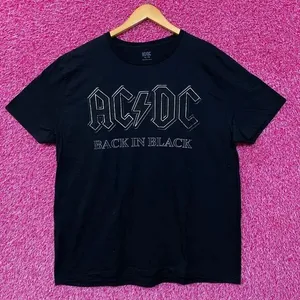 AC/DC Back in Black Album Spell-out Heavy Metal Tee XL thumbnail 1