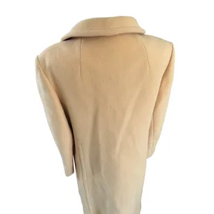VTG 60s Yellow Wool Maxi Trench Coat Giralda Room 8/10 Quiet Luxury Clean Girl thumbnail 11