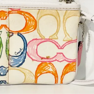 COACH Hampton Scribble Wristlet Multicolor Pastel 'C' Logo thumbnail 3