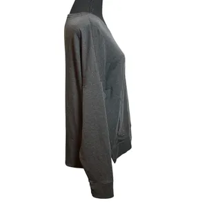 Kuhl Women Charcoal Gray Heather Long Sleeve Thumbhole Pocket Top Size L Hiking thumbnail 4