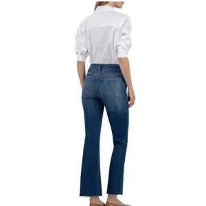 Banana Republic High Rise Flare Jeans Womens 31" Raw‎ Hem Denim Super Stretch thumbnail 2