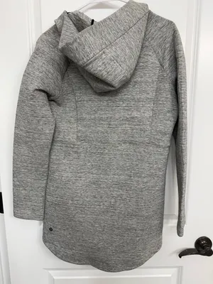 Lululemon Going Places Hooded Jacket Gray Womens 4 Spacer Full Zip Long thumbnail 5