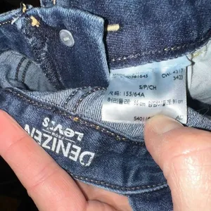 Levi Denizen dark wash classic S denim overall shorts thumbnail 3