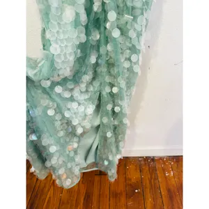 STAUD Seafoam Green Shimmering Sequined Strapless Casey Midi Gown size 2 thumbnail 15