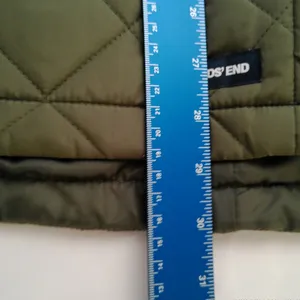 Lands' End Women's 3X Diamond Quilted Puffer Vest in Olive Full Zip Lightweight thumbnail 8