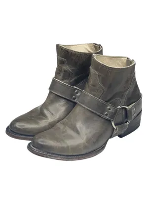 FREEBIRD by Steven aso Free People 𖤐 Santiago Distressed Leather Booties Boots 𖤐 Taupe thumbnail 9