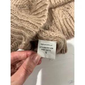 Olivaceous Womens Sweater Brown Turtleneck Long Sleeve Cable‎ Knit Cropped S thumbnail 6