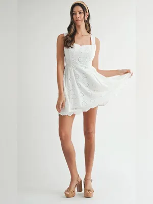NWT Mabel TALORE LACE UP BACK EYELET DRESS thumbnail 2
