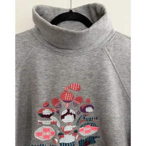 Free People Movement On Your Mark‎ Mock Neck Sweatshirt Gray Women's Size Small thumbnail 3
