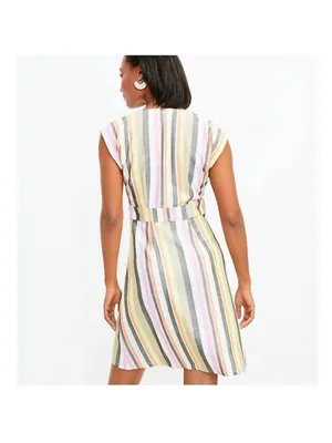Loft Ann Taylor Striped colorful size 14 dress thumbnail 8