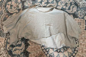 Bucketlist Cropped Oversized Crewneck Gray Size M thumbnail 1