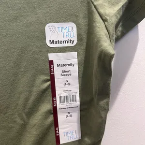 Time and Tru Women’s Maternity Graphic Tee with Short Sleeves thumbnail 3