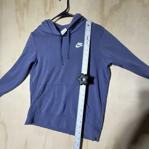Nike Sportswear Women's Small Blue Pullover Hoodie Embroidered Swoosh Fleece thumbnail 5