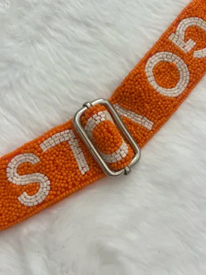 Tennessee Beaded Purse Strap Orange Size undefined thumbnail 3