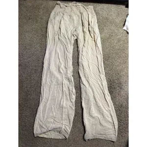 Paradise Island Beige Smocked Waist Linen Blend Wide Leg Pants‎ One Size thumbnail 4