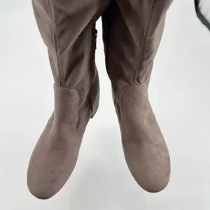 Nine West Felipe 2 Over the Knee Boot beige taupe block heel round toe size 6.5 thumbnail 9