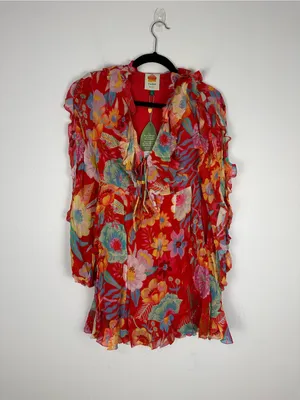 Farm Rio Hudson Floral Mini Dress Women’s S thumbnail 2