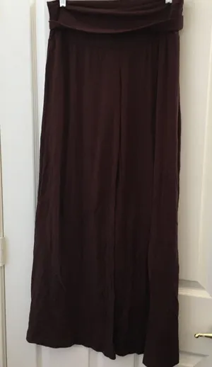 FINAL MARKDOWN Ladies French kiss yoga style wide leg slacks lrg thumbnail 1