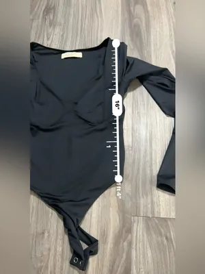 Long-Sleeve Black Underwire Bodysuit Bandeau thumbnail 6