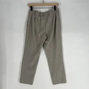 Aritzia Babaton Womens Size 6 Brown Plaid‎ Houndstooth Conan Pants Cropped Elastic Waist thumbnail 8
