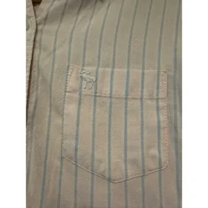 Abercrombie & Fitch Striped Button Down Shirt Small Pink‎ Blue Coastal Preppy thumbnail 2