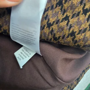 Old Navy NWT Pixie Blazer Womens Brown Houndstooth Collarless‎ Jacket Large thumbnail 6