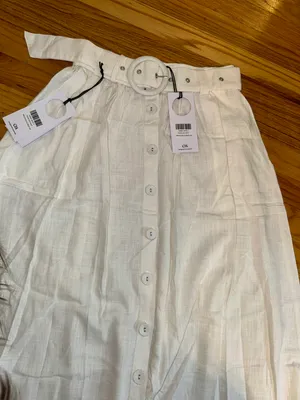 Anthropologie Midi Linen Blend Skirt thumbnail 4