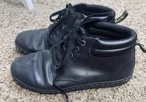 Dr. Martens Air Wair Maleke Black Canvas Boots Shoes Punk W8 M7 EU39 goth punk thumbnail 1