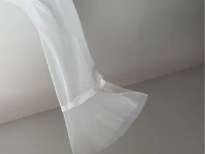 Ivory Mesh Bridal Robe White thumbnail 6