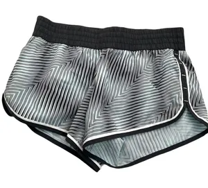 Xersion Women's Semi-Fitted Athletic Running Shorts Gray‎ Black Light Blue Geo thumbnail 1