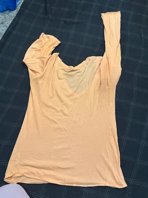 American Eagle Outfitters Peach Long-Sleeve V-Neck Top thumbnail 5