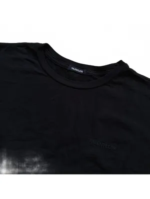 Talentless Cropped T-Shirt Tee Boxy Oversized Black Women's Size Medium thumbnail 4