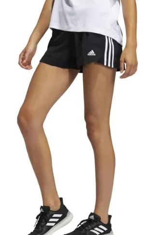 Adidas NWT PACER 3-STRIPES WOVEN Black SHORTS Size M thumbnail 1