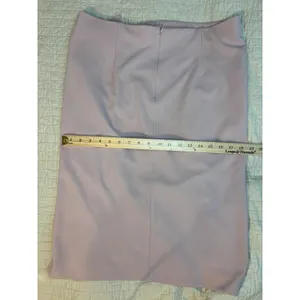 Vince Camuto Blush Pink Ruffle Side Crepe Pencil Skirt Large thumbnail 4