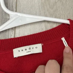 Sandro Happening Sweater wool cashmere oversized womens Red (small) contemporary thumbnail 2