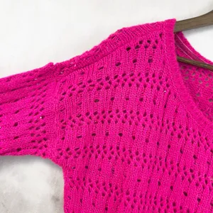 Aeropostale Sweater Womens Large Open Knit Y2k Dopamine Mall‎ Goth Indie Fairy thumbnail 3