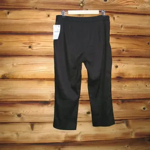 NWT Black Linen Blend Cropped High Waist Pants thumbnail 5