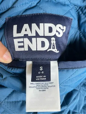 Lands End Barn Jacket Women Quilted Reversible Coat Pimaloft Lightweight Size S thumbnail 6